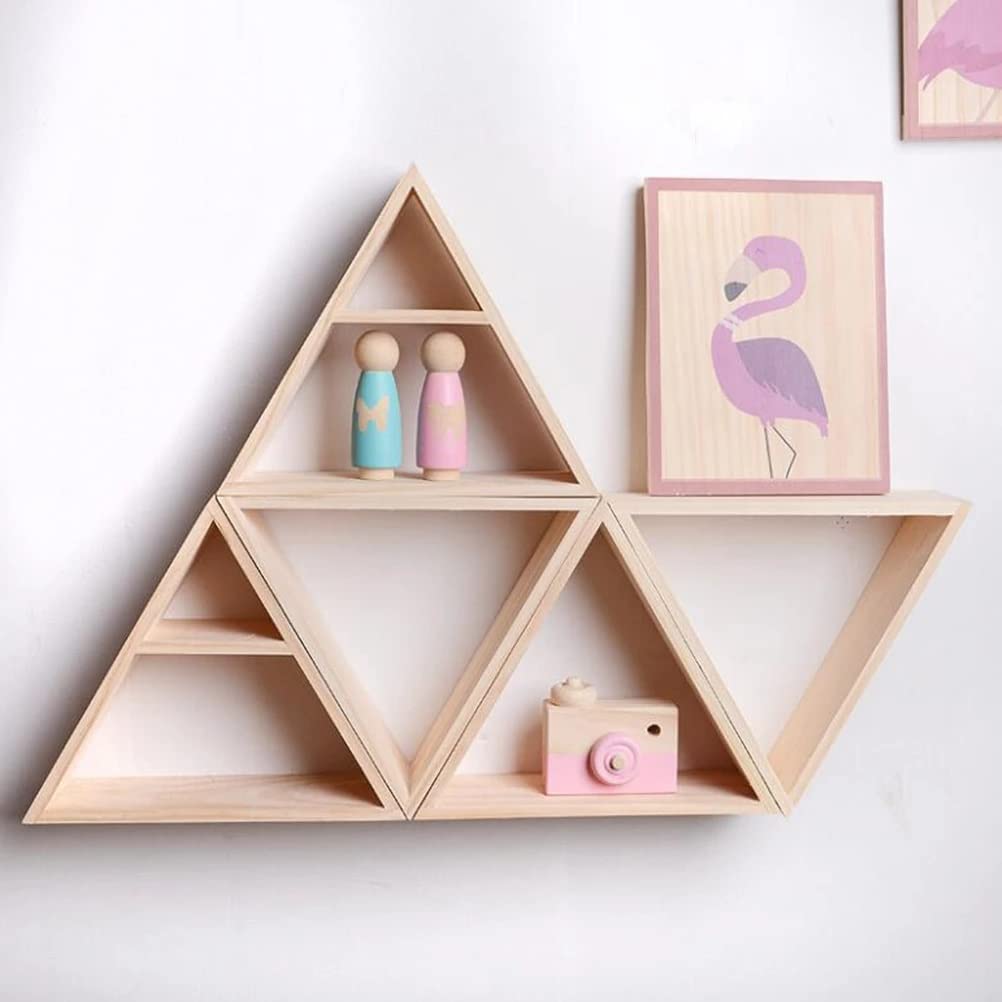 Wall Shelves for Decor Triangle Hollowed Simple Shape Triangle